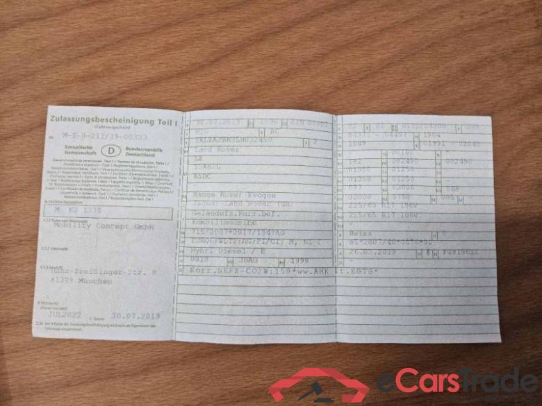 LAND ROVER Range Rover Evoque (2018->) DE - SUV5 2.0 D180 Mild-Hybrid EU6d-T, Evoque S AWD Start/Stopp #4