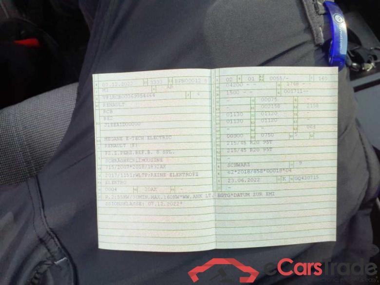 Renault Megane E-Tech Electric (02.2022->) DE - LimS5 EV60 220HP, Techno (Batt. 60 kWh) optimum charge, 2022 - 2024 #2