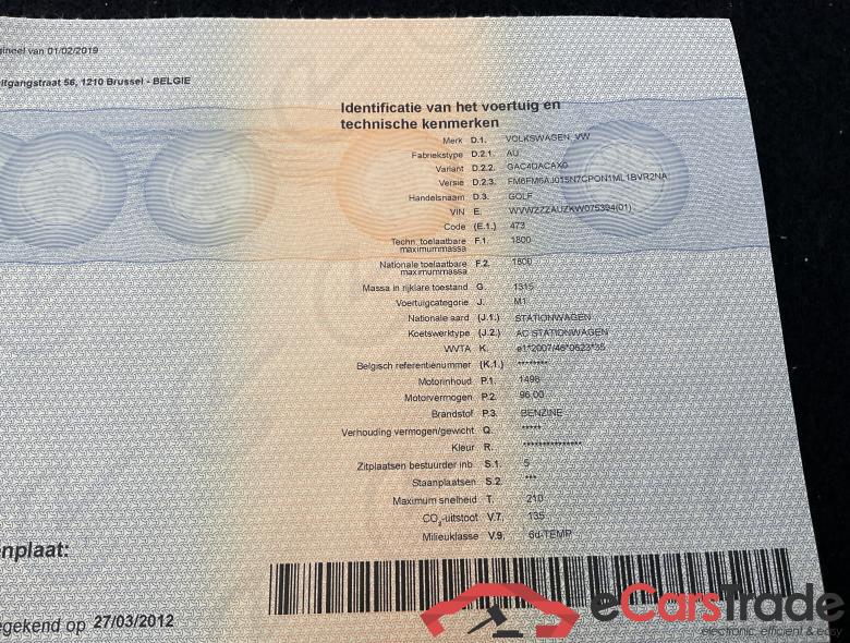 VOLKSWAGEN Golf VII Golf Comfortline 1.5 TSI BlueMotion 96 kW (130 ch) 6 vitesses manuel #3