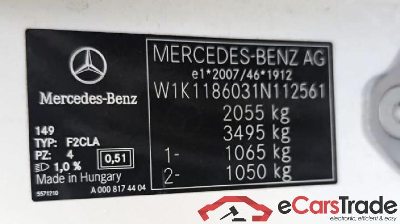 Mercedes CLA SB ´19 CLA -Klasse Shooting Brake CLA 180 d (118.603) 1.5 85KW MT6 E6dT #5