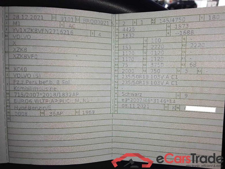 Volvo XC40 (2017->) DE - SUV5 B4 2WD EU6d, R-Design (EURO 6d), 2020 - 2022 #6