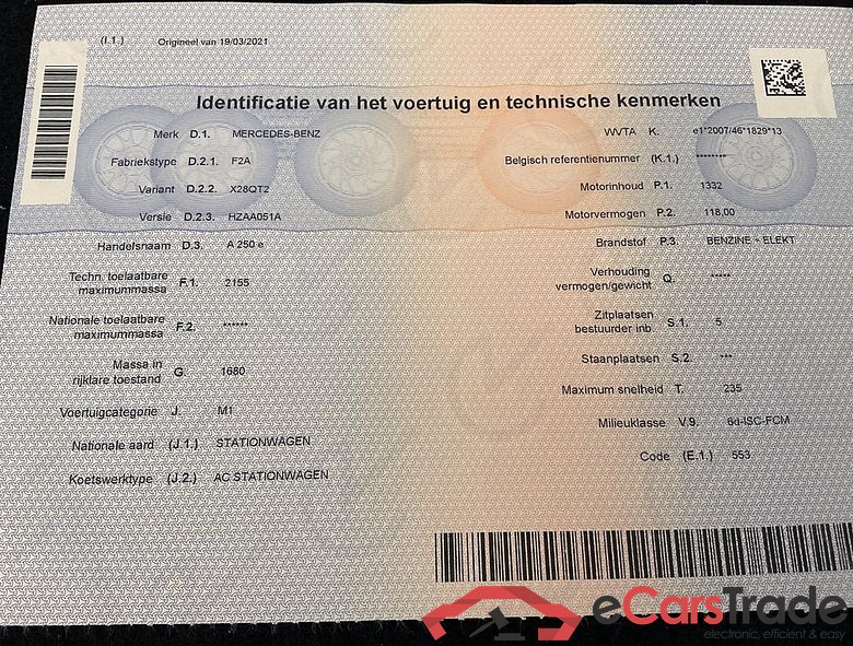 MERCEDES-BENZ A 250 e PHEV (EU6AP) #4