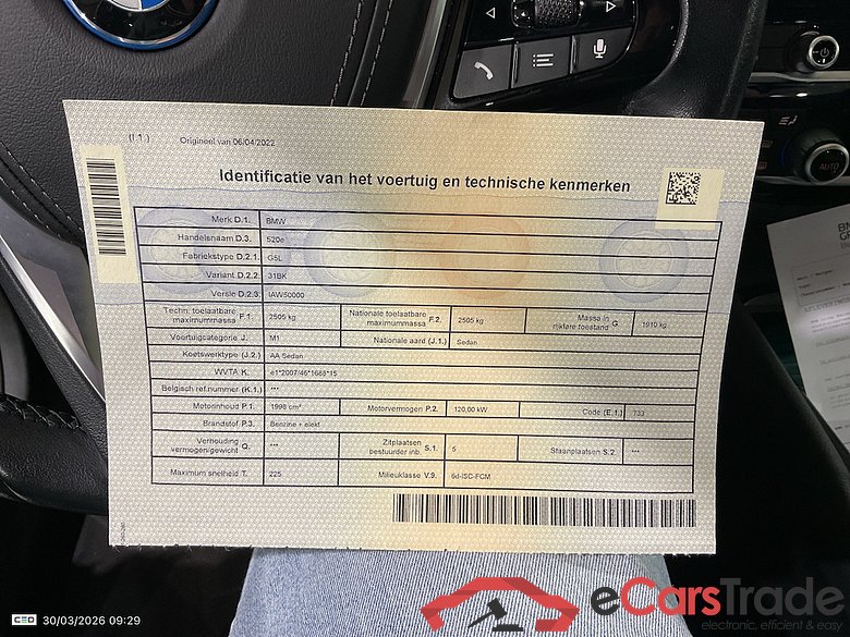 BMW 5 SERIES BERLINE 2.0 520E AUTO #4