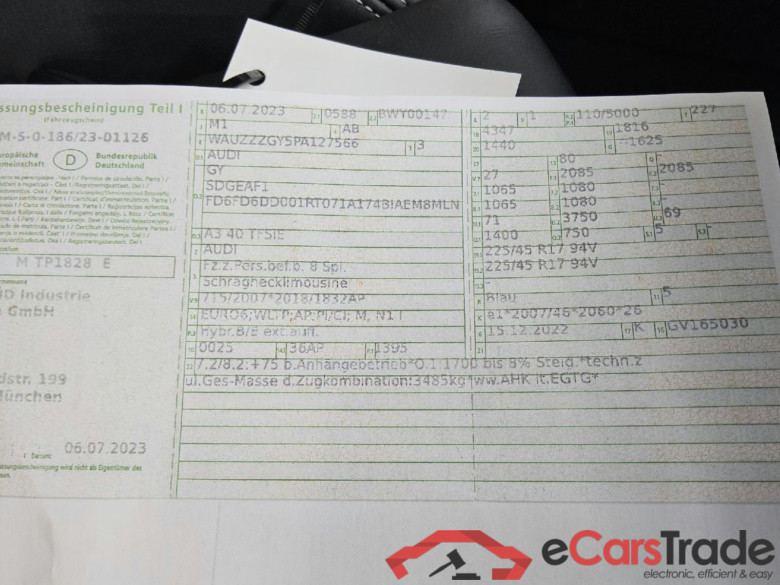 A3 Sportback 40 TFSI e S line 1.4 TFSI 150KW AT6 E6d #1