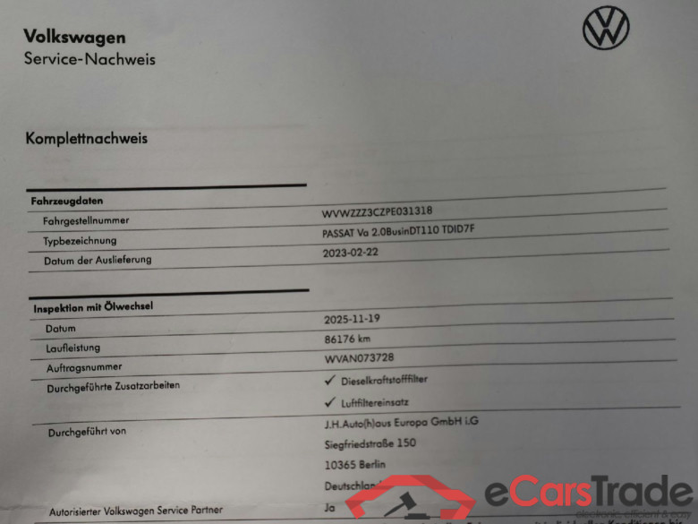 Passat Variant Business 2.0 TDI 110KW AT7 E6d #3