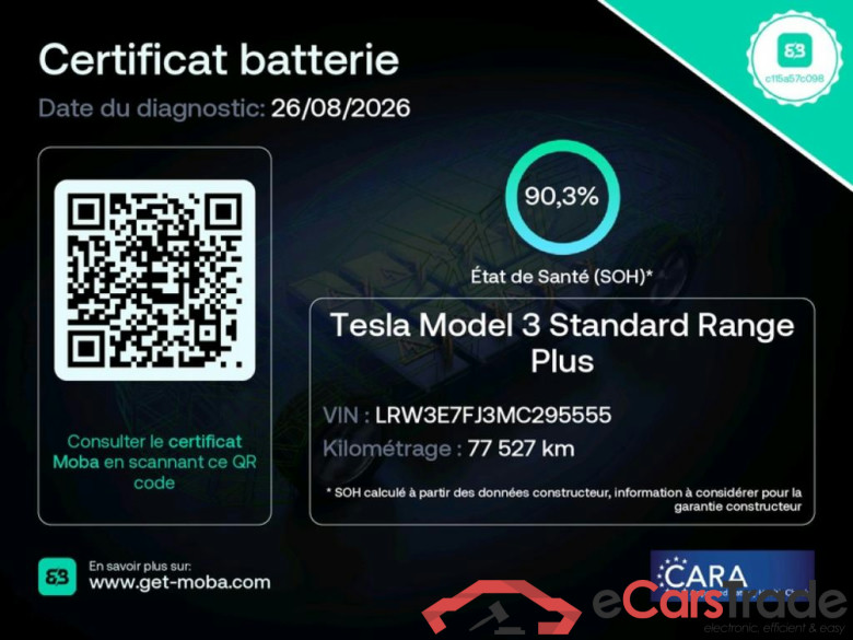 TESLA Model 3 / 2018 / 4P / Berline Autonomie Standard Plus RWD #2